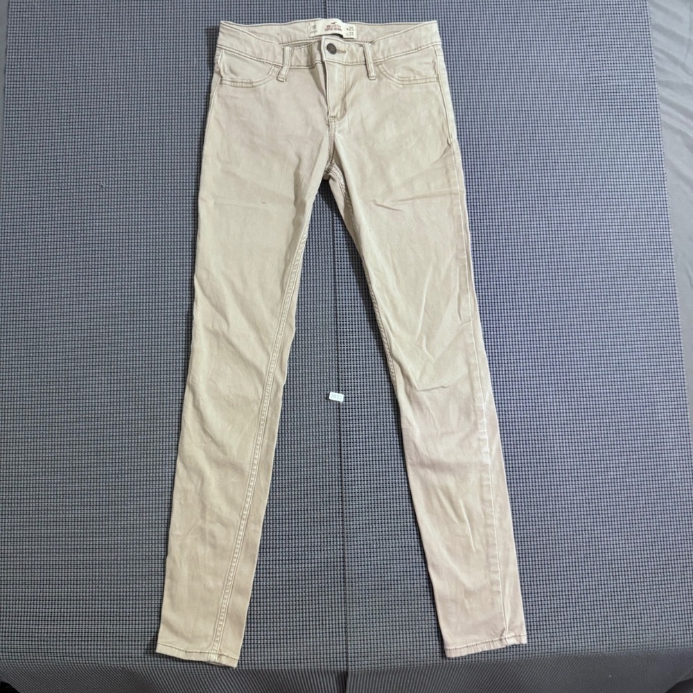 Hollister Super Skinny Tan Khaki Low Rise Pants Size 1R W25 L31